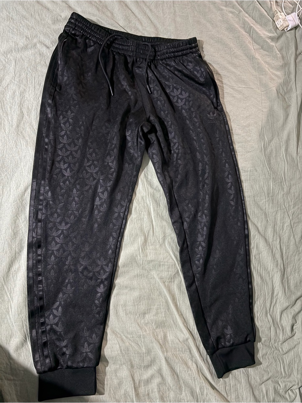 Adidas Black Jogger All over Print Track Pants